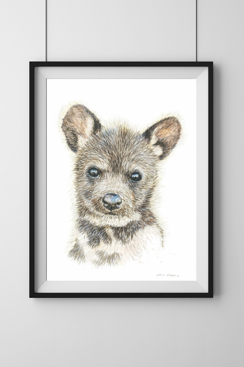 "Baby Wild Dog" Print - Image 2