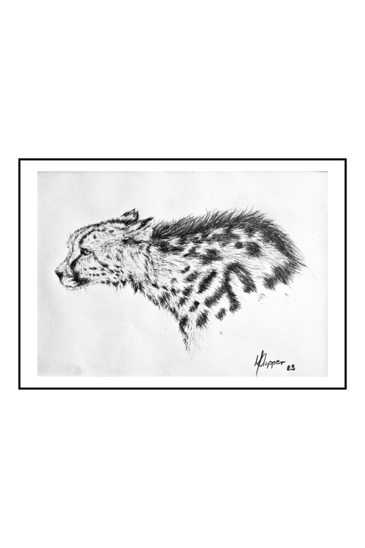 “Cheetah” Pencil Drawing A3