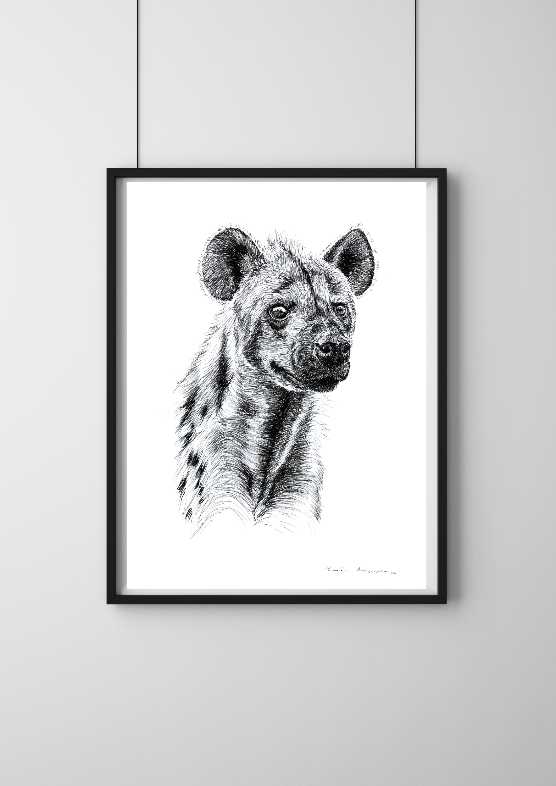 "Hyena Eyes" Print A4 - Image 2