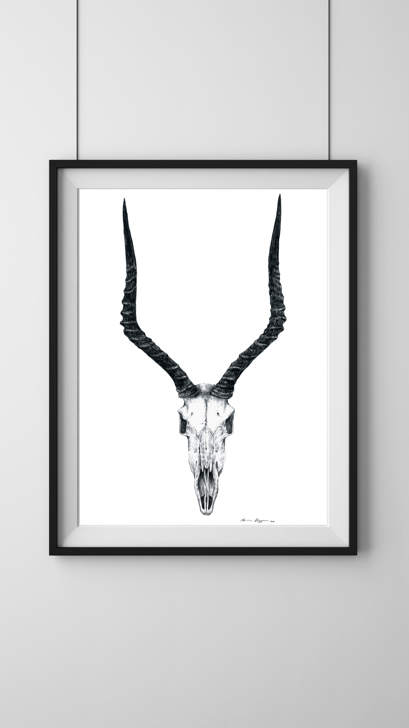 "Rooibok Skull" Print A3 - Image 2