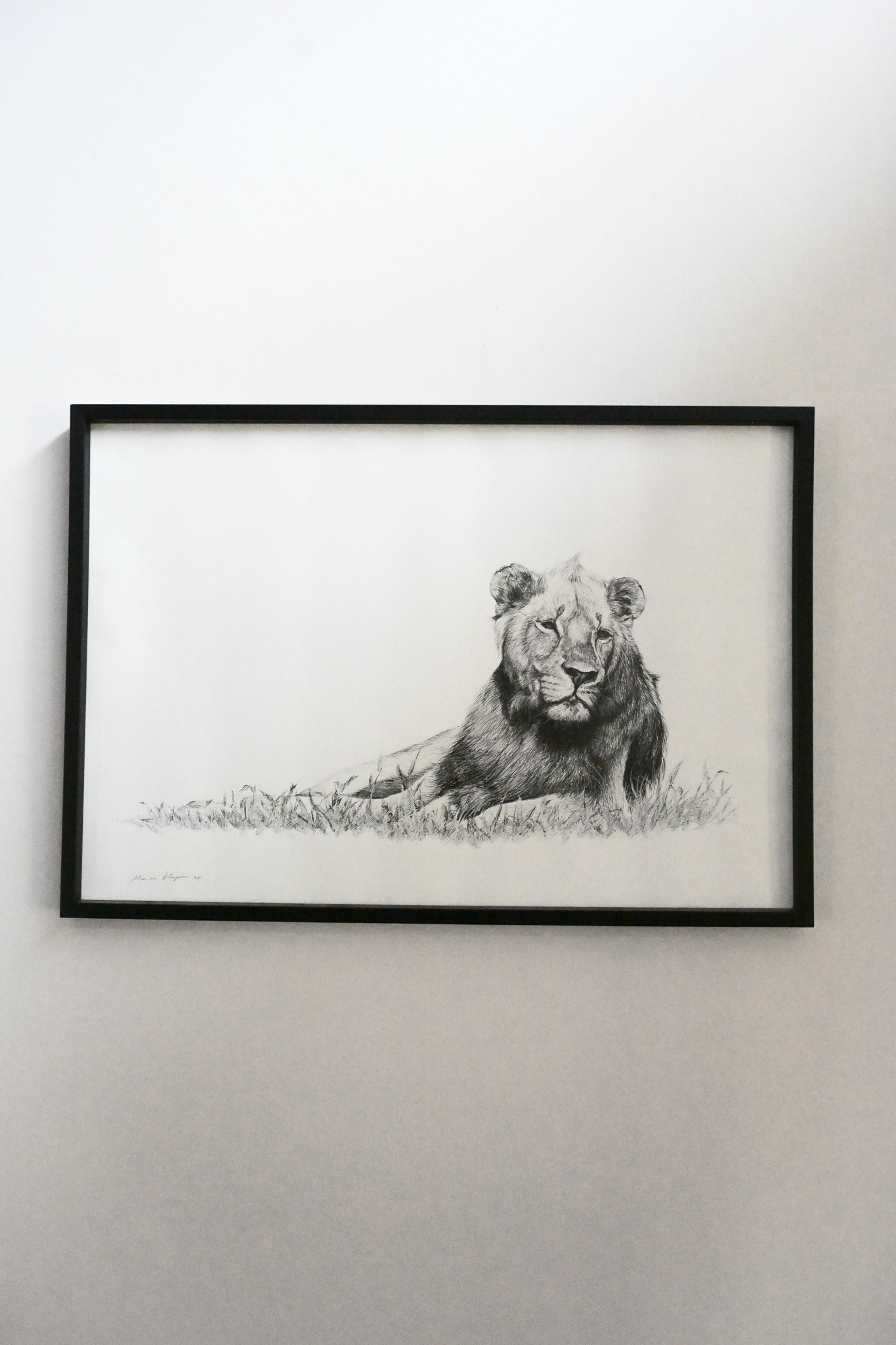 "A Silent Encounter" Pen Drawing - Image 4