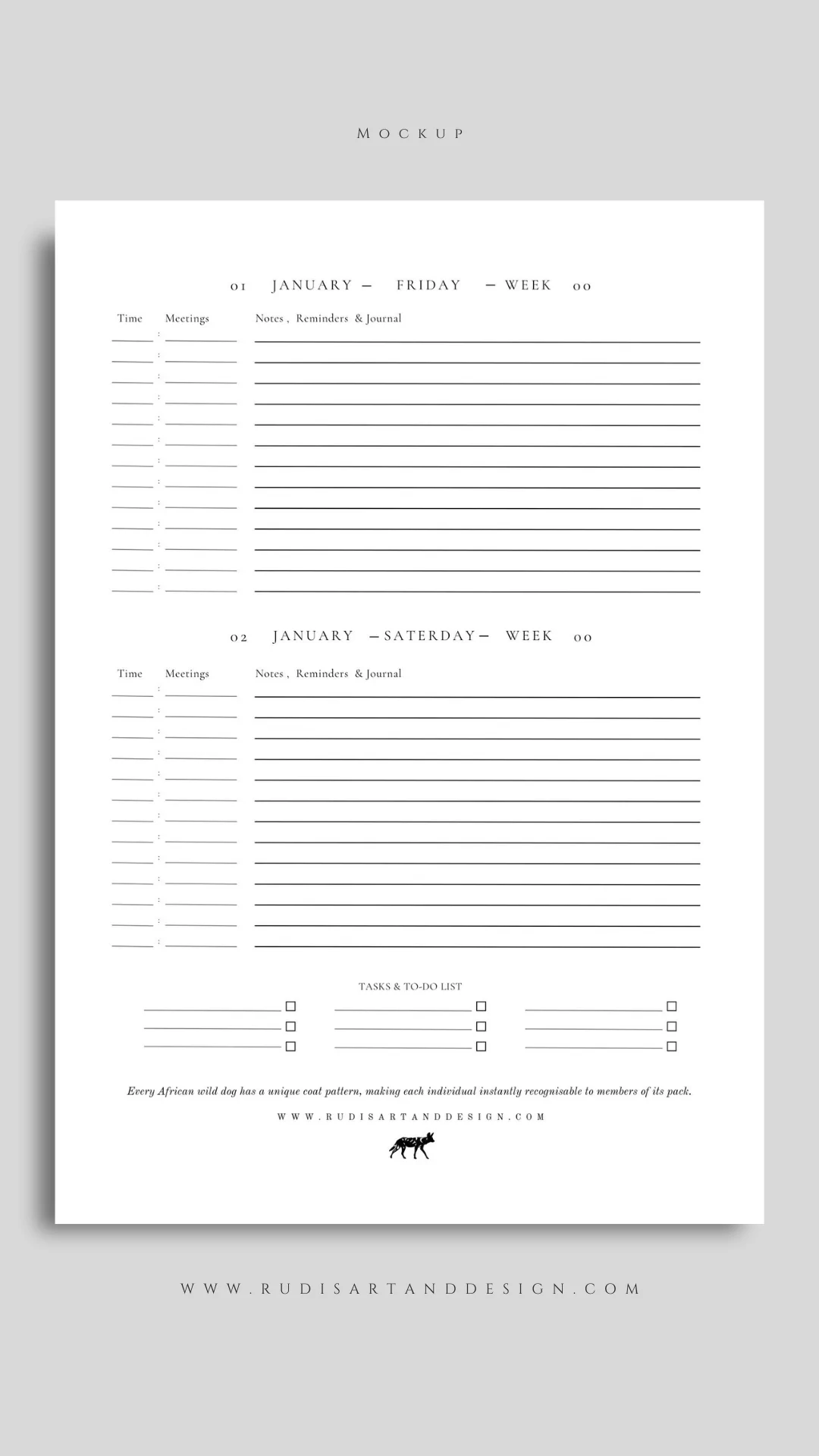 2027 Wild Dog Themed Diary - Image 3
